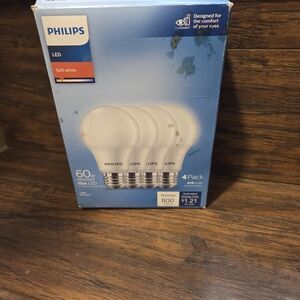 Philips LED Soft White Light Bulbs 4-Pack